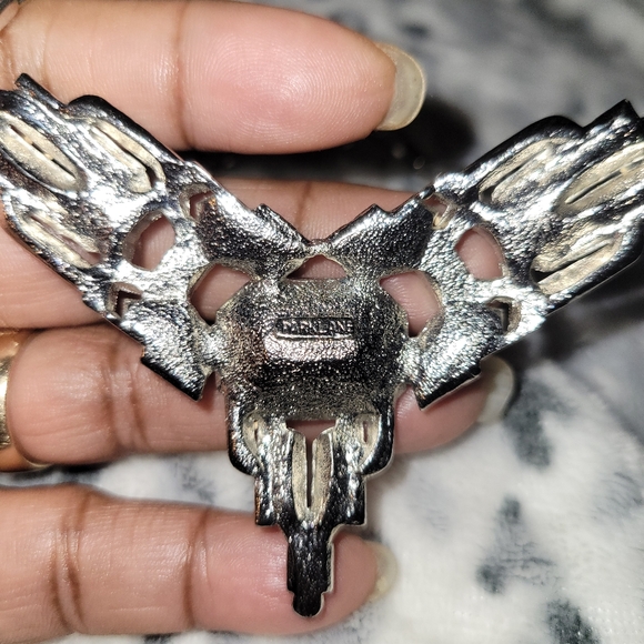 Gorgeous Art Deco Style Park Lane Fuchsia Clear Rhinestone Necklace - Picture 4 of 4